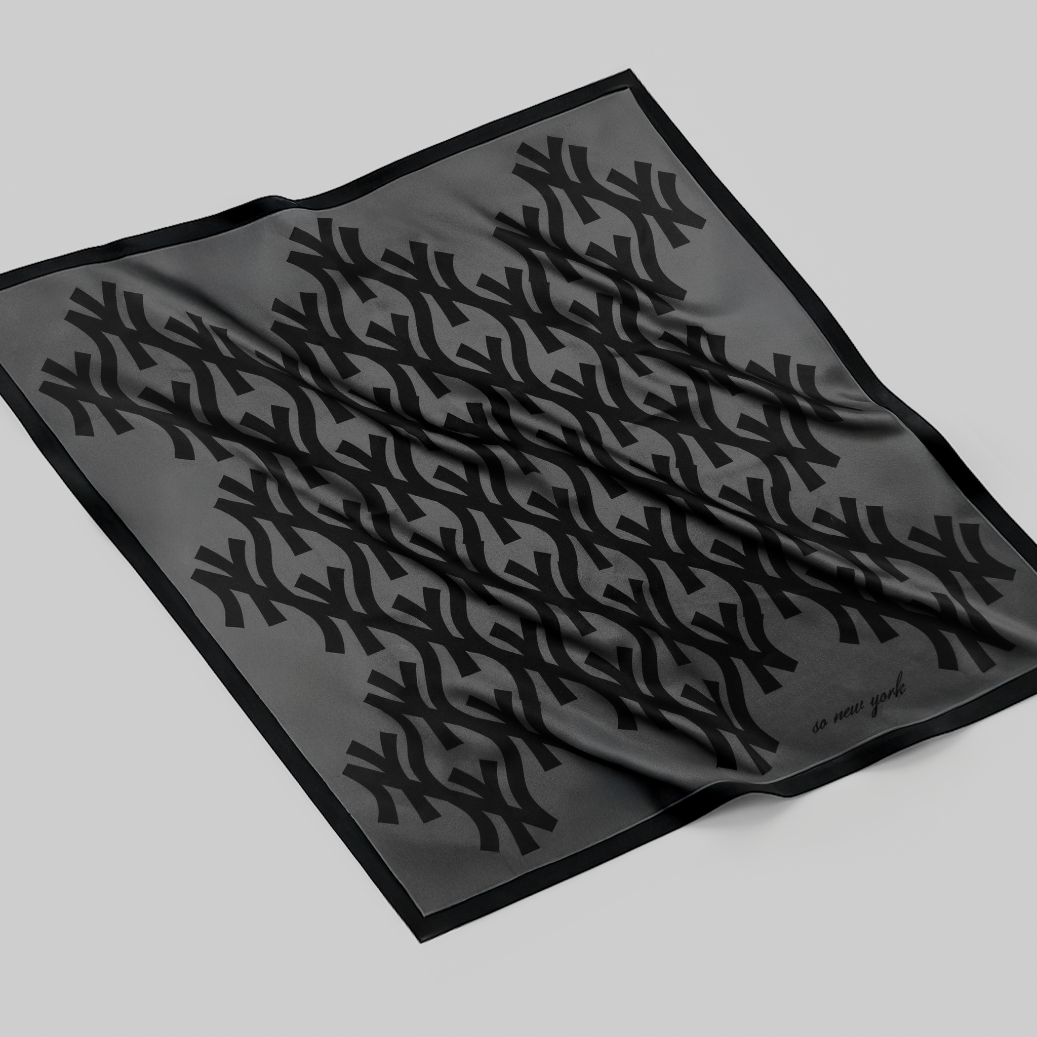 SoNY silk scarf / black on black