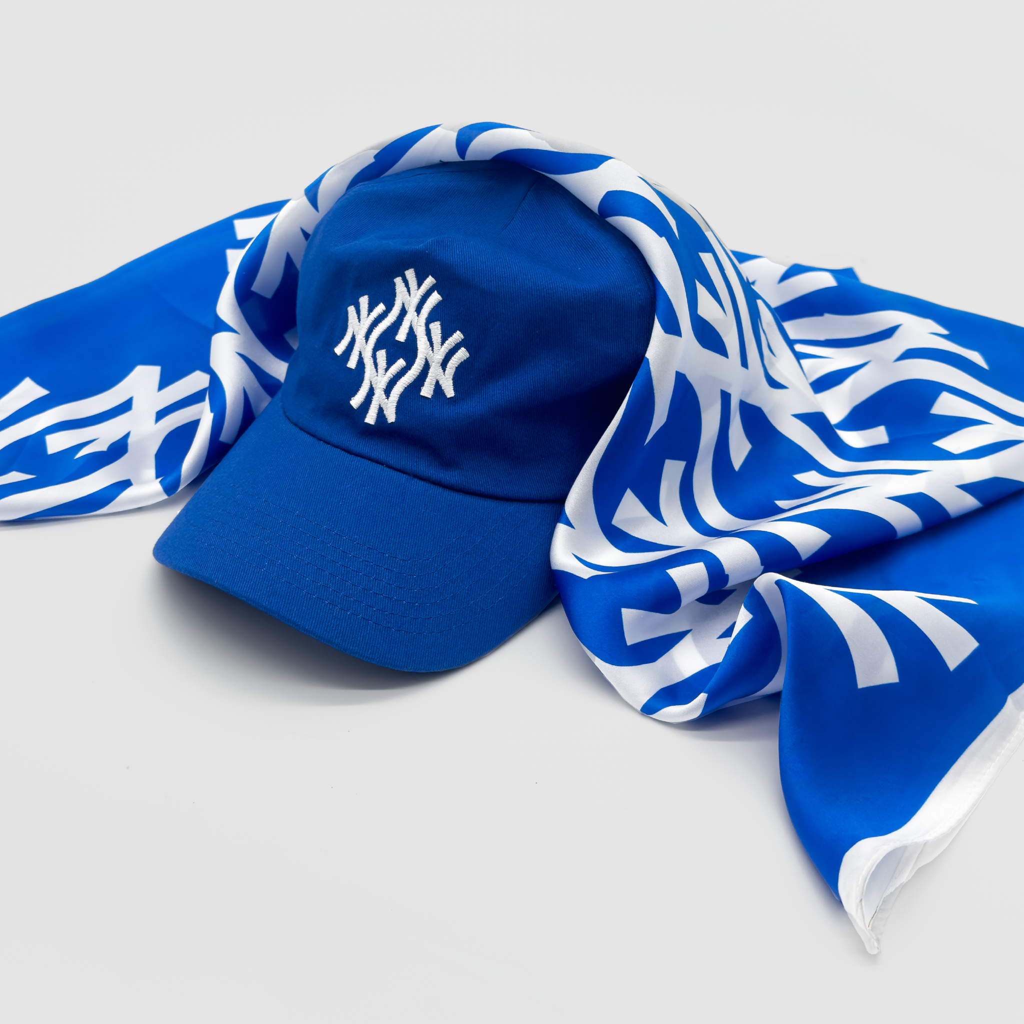 SoNY monogram cap — cobalt blue