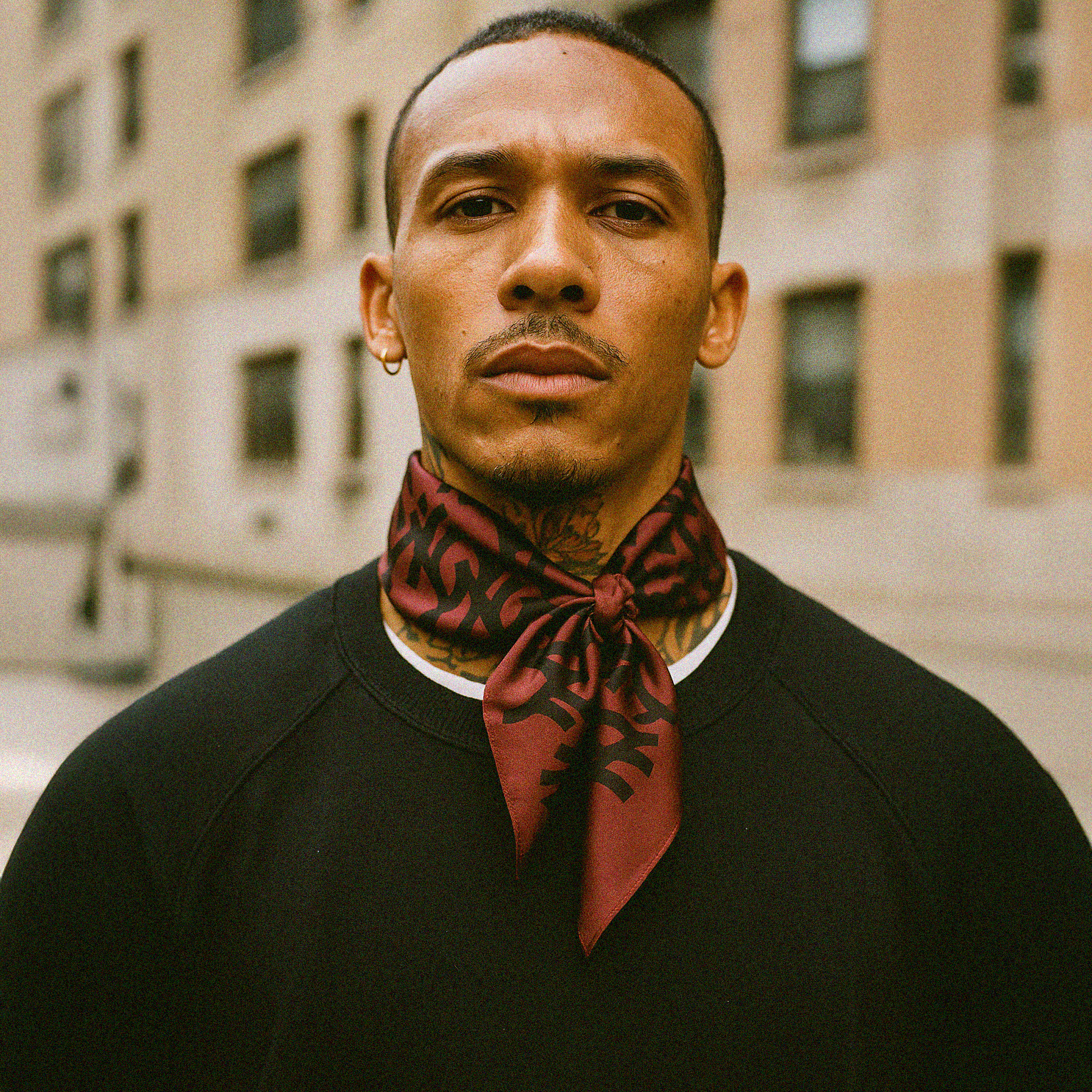 SoNY silk scarf / oxblood