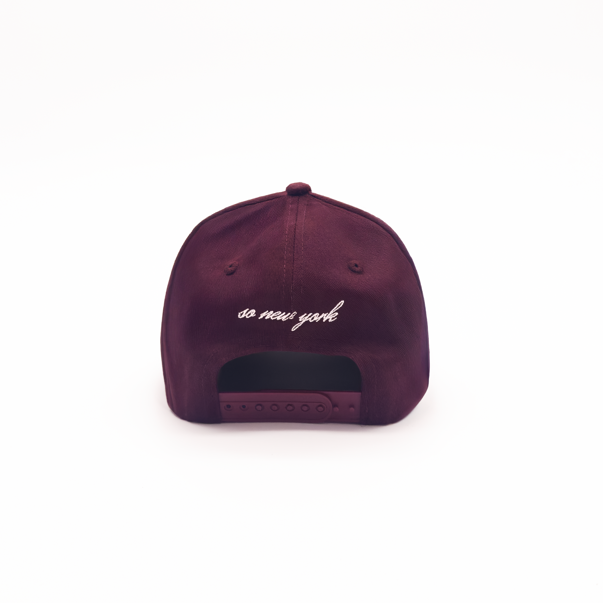 SoNY monogram cap — oxblood