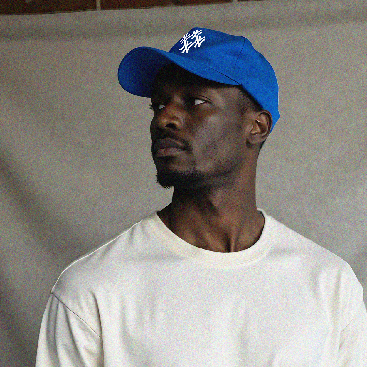 SoNY monogram cap — cobalt blue