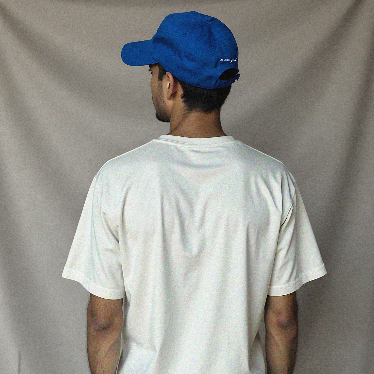 SoNY monogram cap — cobalt blue