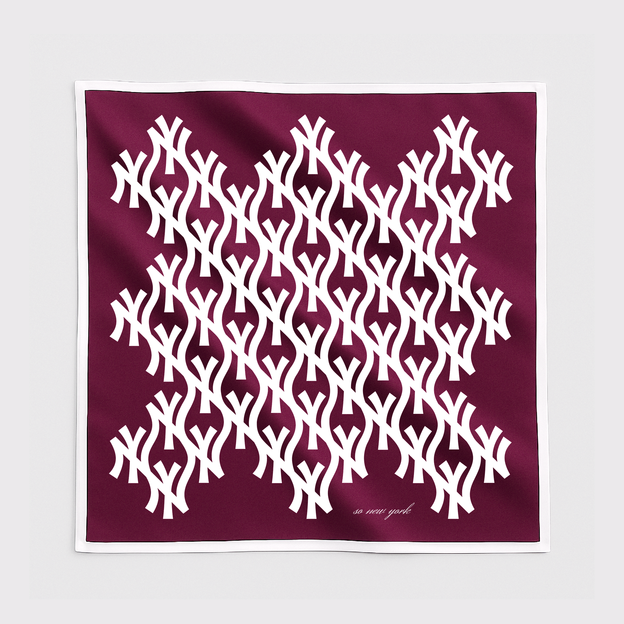 SoNY silk scarf / oxblood