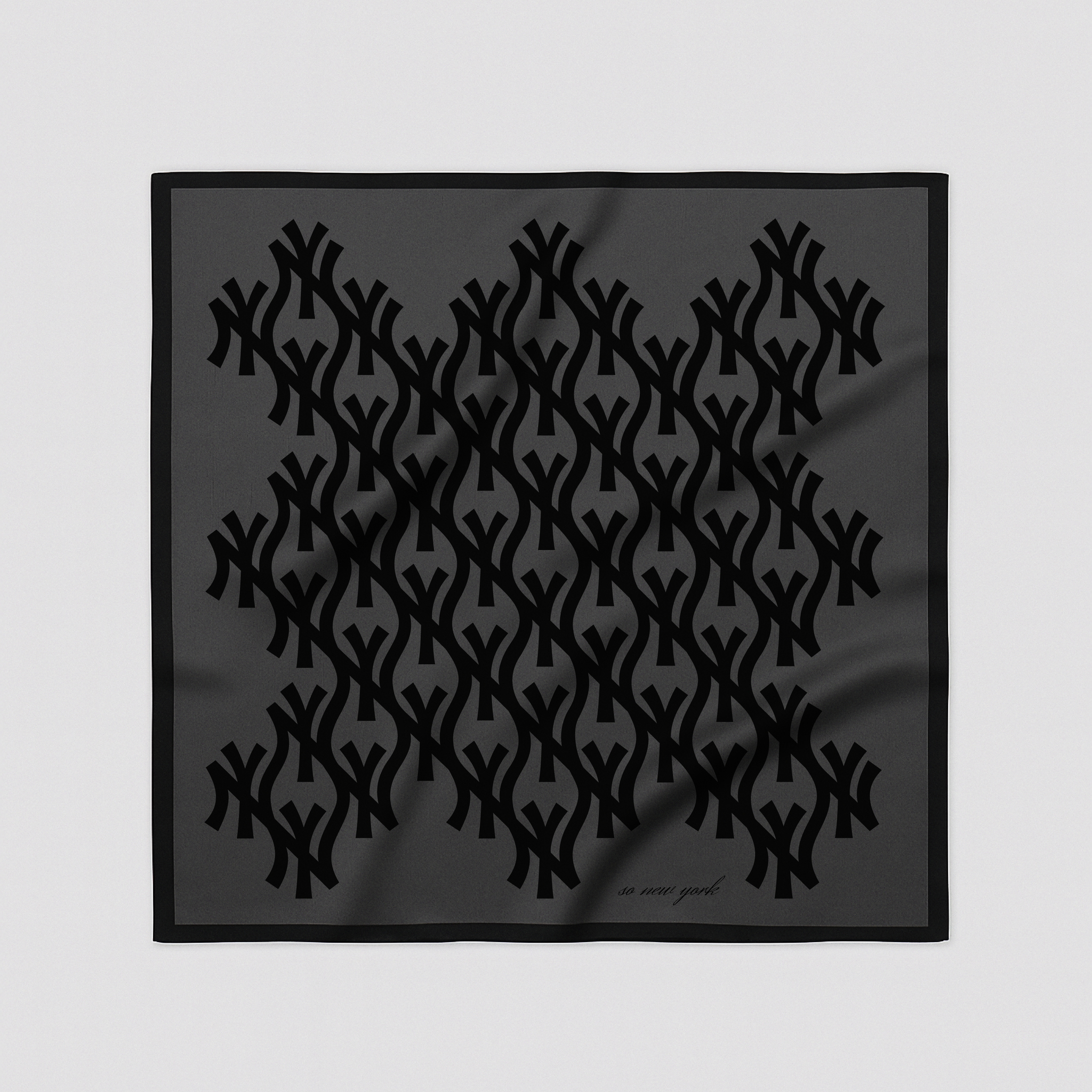 SoNY silk scarf / black on black