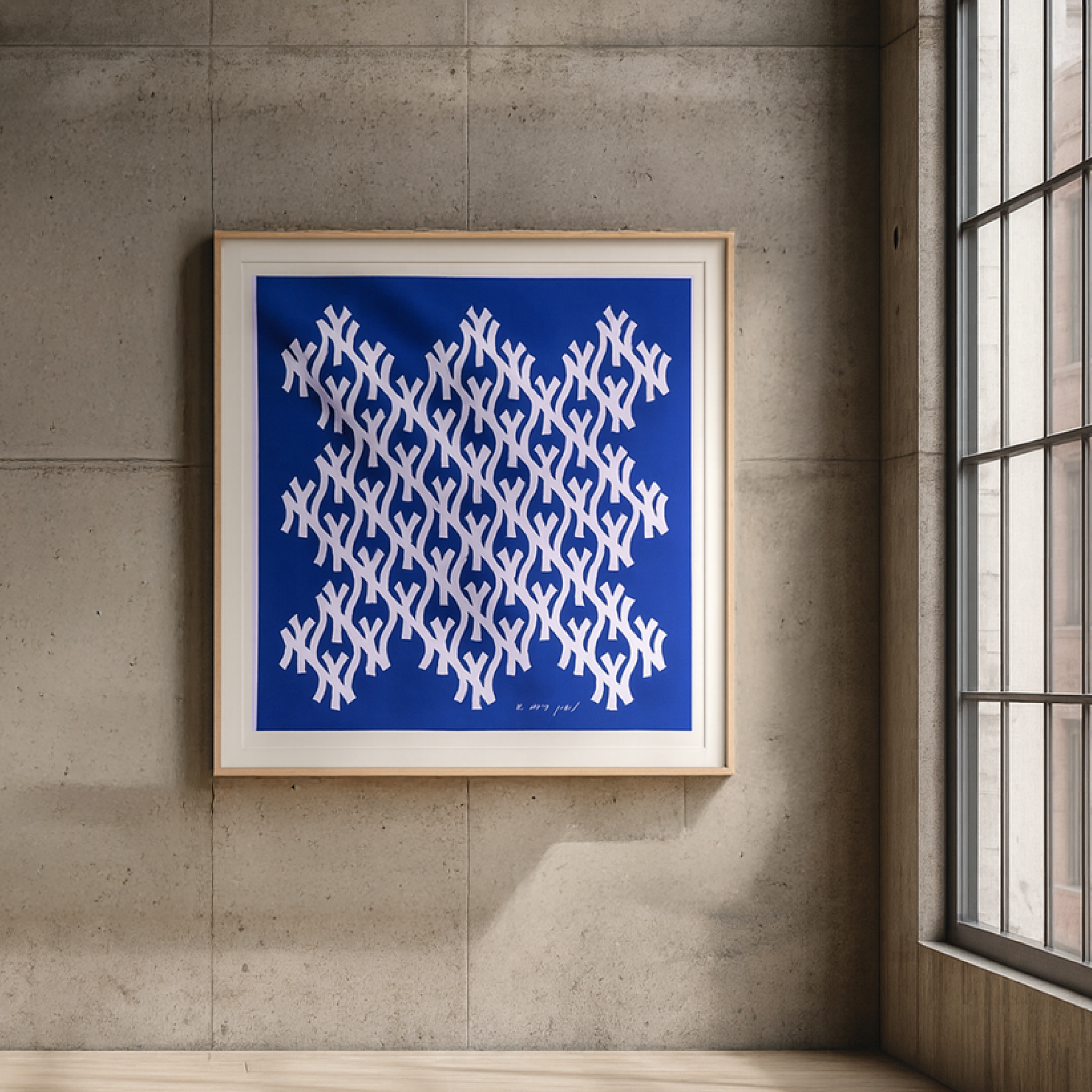 SoNY silk scarf / cobalt blue